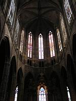 Narbonne, Cathedrale St-Just & St-Pasteur, Nef, Voute et fenetres hautes